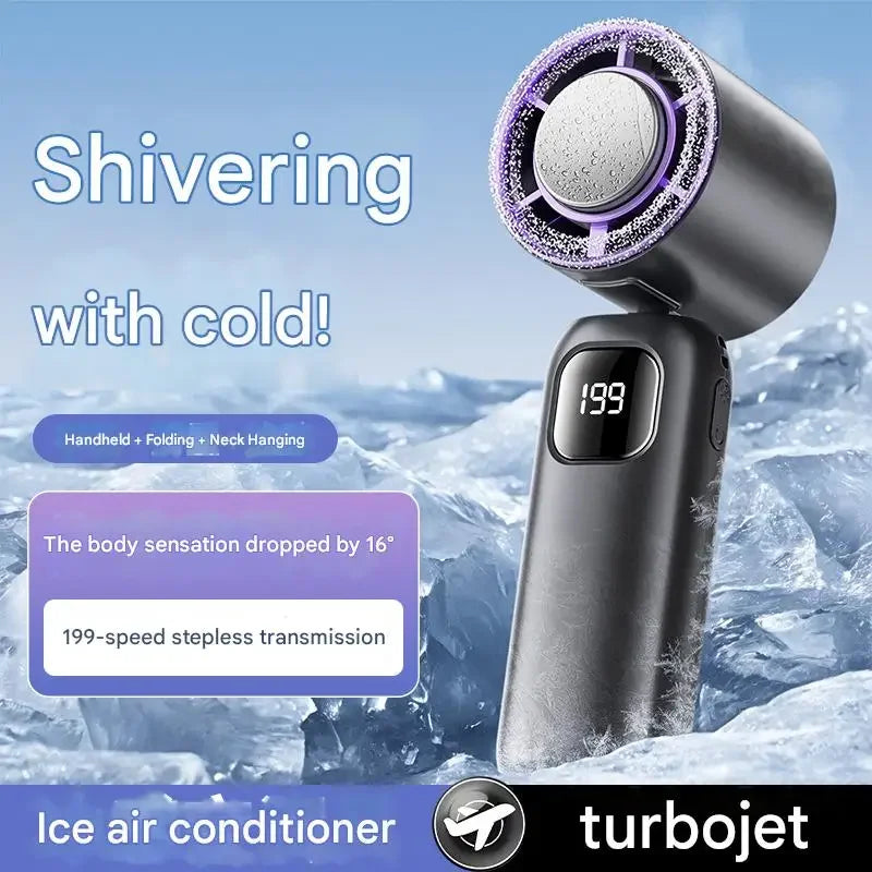 3000Mah Electric Fan Portable Turbo Fan Rechargeable Cooling Handheld Desktop Dual-Purpose Air Conditioner for Camping
