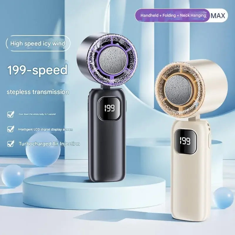 3000Mah Electric Fan Portable Turbo Fan Rechargeable Cooling Handheld Desktop Dual-Purpose Air Conditioner for Camping